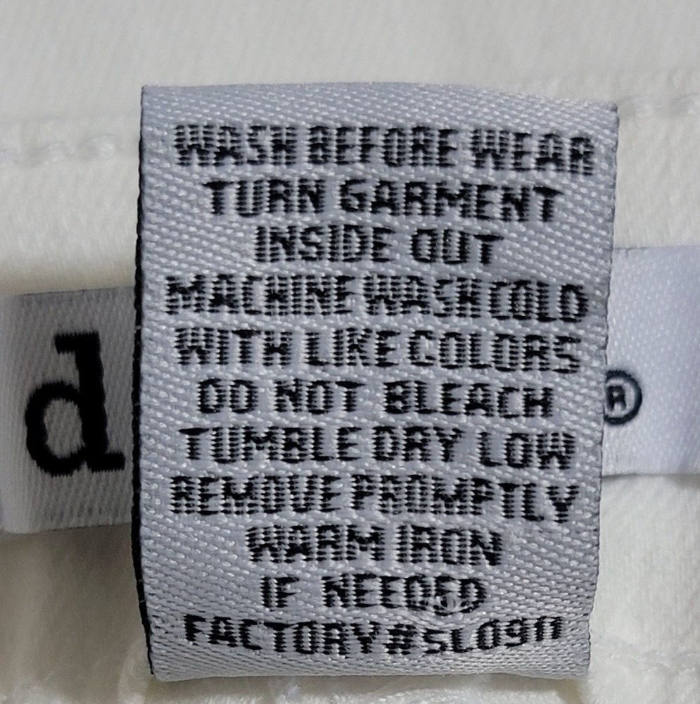 d. jeans women's white plus isze high waisted ankle jeans size 14 - Picture 8 of 8